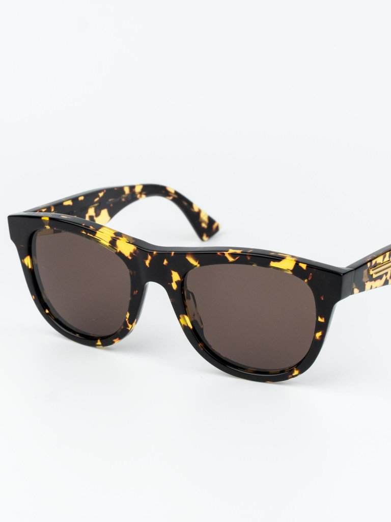 Bottega Veneta Women Sunglasses Havana Brown Square Bv1001s 002 Brand New